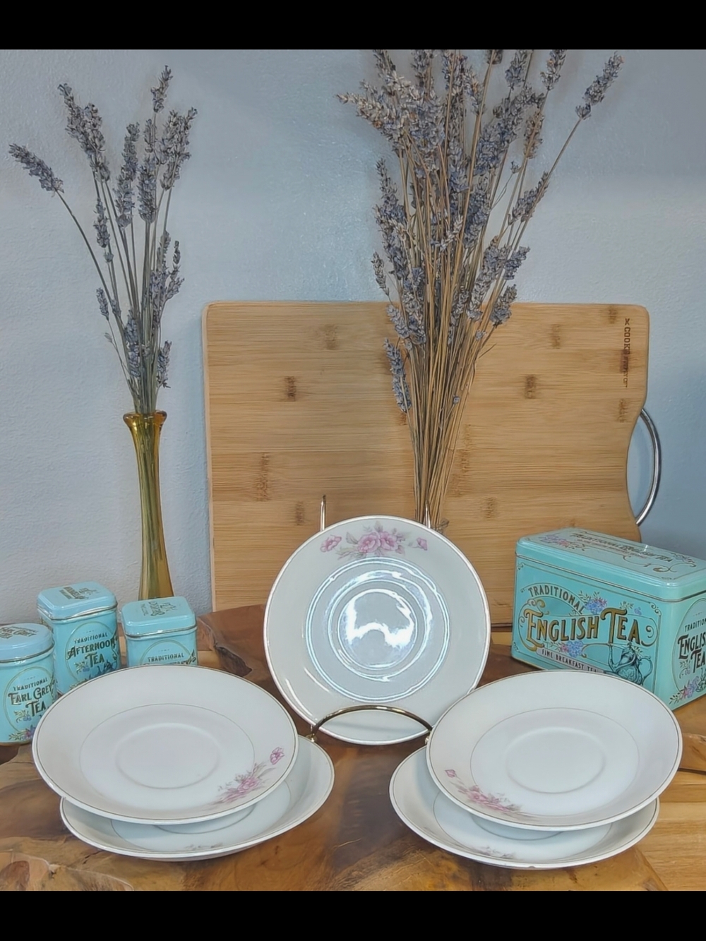 Vintage Noritake Fine China Made in Occupied Japan Hand-painted Rose Silver Trim